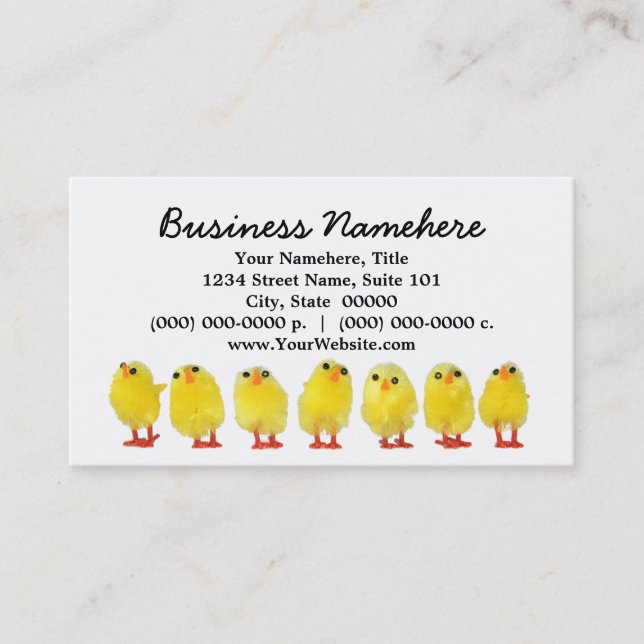 Little Chicks Business Cards (Front)