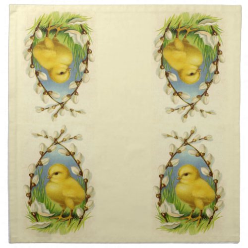 Little Chicks Easter Cloth Napkins