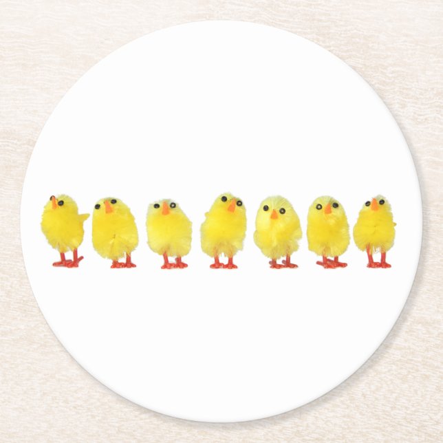 Little Chicks Paper Coasters (Front)