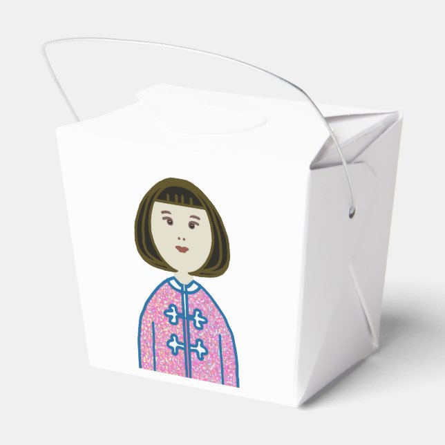 Little China girl Favor Boxes (Back Side)