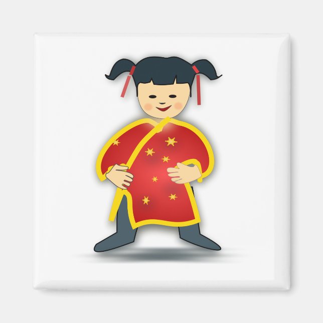 Little Chinese Girl Magnet (Front)
