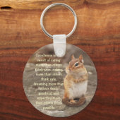 Little Chipmunk Excellence Quote Keychain (Front)