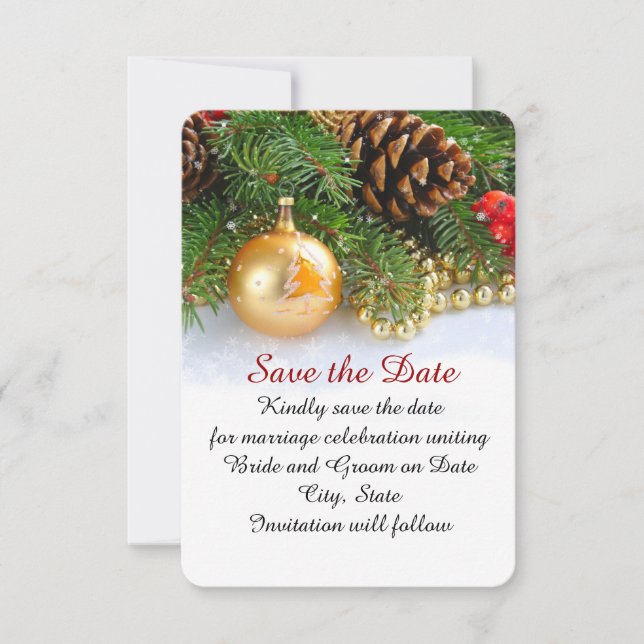 Little Christmas Balls Save the date (Front)