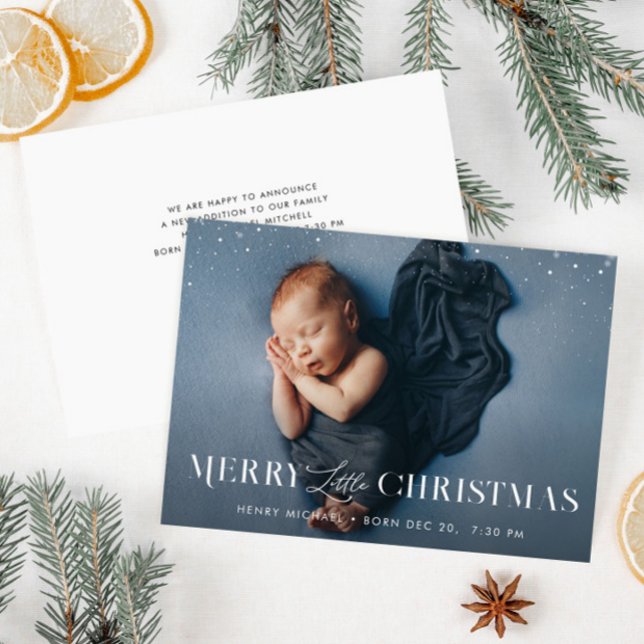 Little christmas birth announcement card (Creator Uploaded)