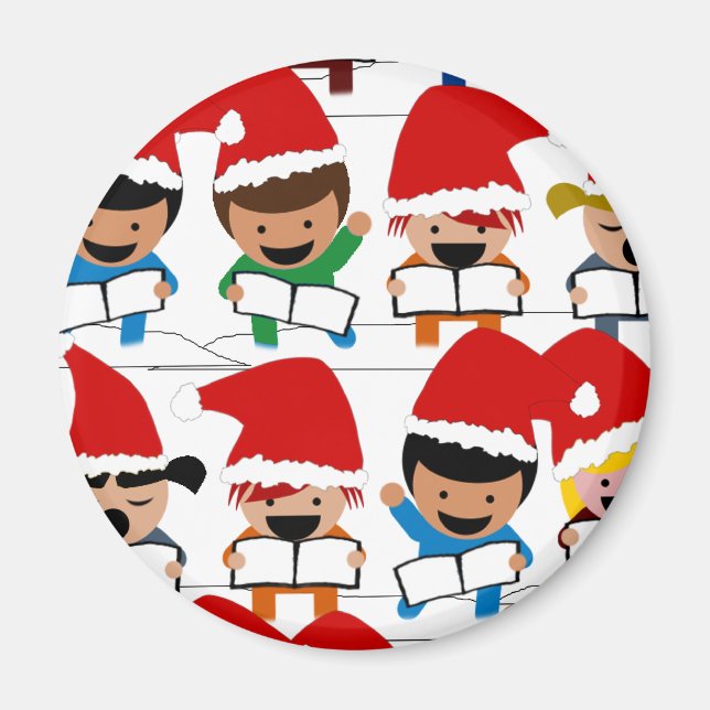 Little Christmas Carolers Magnet (Front)