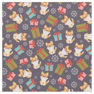 Little Christmas Corgis Fabric