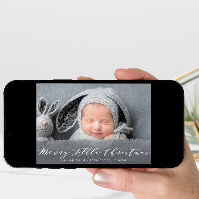 Little christmas joy holiday birth announcement (Front Digital)