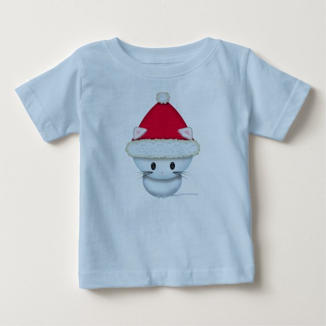 Little Christmas Kitten Baby T-Shirt (Front)