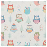 Little Christmas Owls Fabric