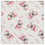 Little Christmas Pugs Fabric