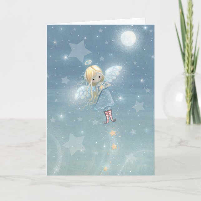 Little Christmas Star Angel Card (Front)