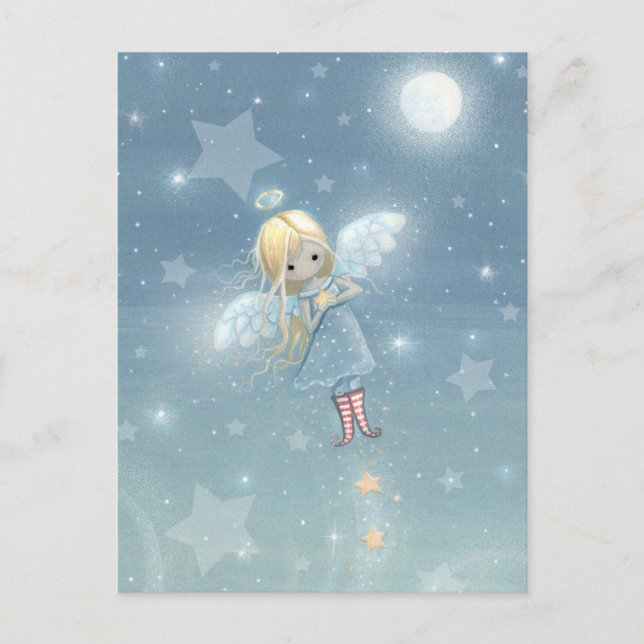 Little Christmas Star Angel Postcard (Front)