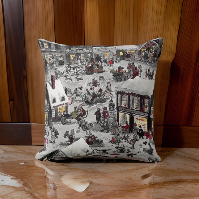 Little Christmas Village  Throw Pillow (Creator Uploaded)