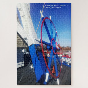 Little Chute Windmill Dutch Smock Mill Wheel, WI Jigsaw Puzzle