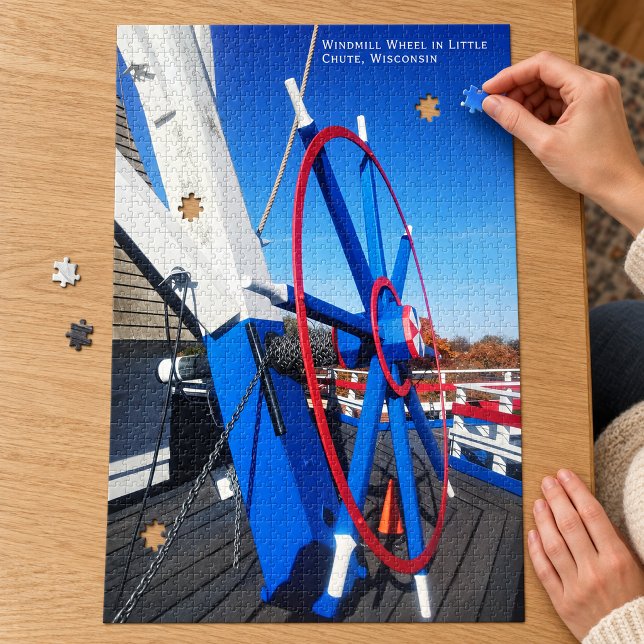  Little Chute Windmill Dutch Smock Mill Wheel, WI Jigsaw Puzzle (Little Chute Windmill Dutch Smock Mill Wheel, WI Jigsaw Puzzle)