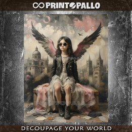 Little city angel child in Italy - Tissue Paper