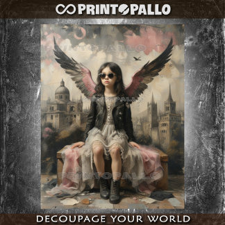 Little city angel child in Italy - Tissue Paper