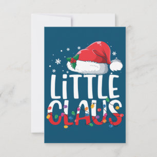Little Claus Christmas Pajamas Matching Family Xma RSVP Card