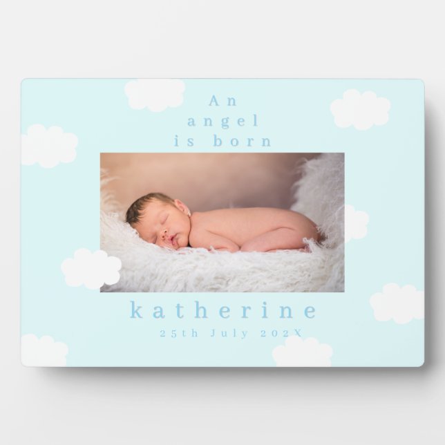 Little Cloud Pastel Blue Plaque (Front)