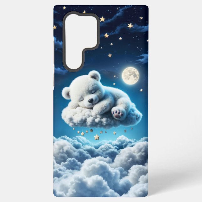Little clouds teddy stars moon fantasy art samsung galaxy case (Back)