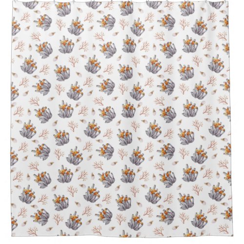 Little Clown Fish Ocean Theme Shower Curtain