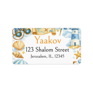 Little Coastal Explorer 4th Birthday Address Label