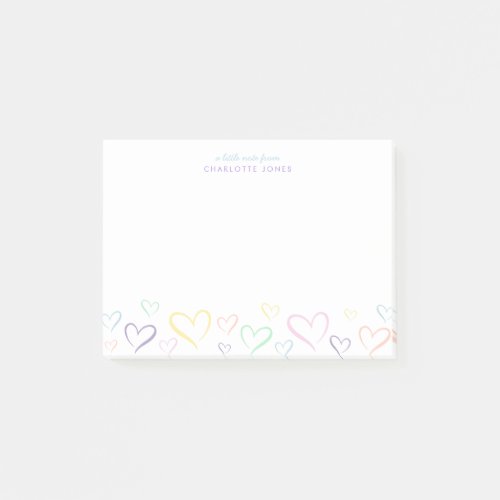 Little Colorful Heart with Kids Name Notes