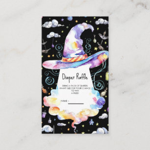 Little Colorful Wizard Hat Baby Shower Enclosure Card