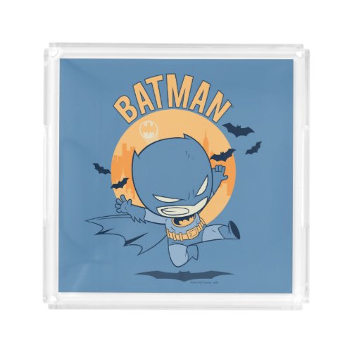 Little Comic Batman Flying Kick Acrylic Tray