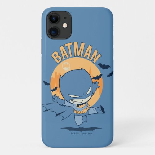 Little Comic Batman Flying Kick iPhone 11 Case