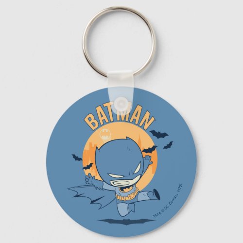 Little Comic Batman Flying Kick Keychain