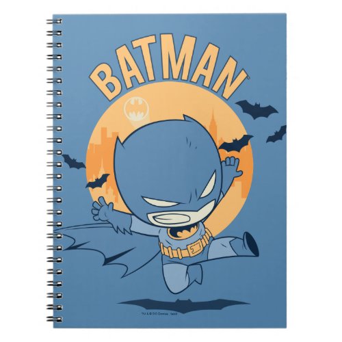 Little Comic Batman Flying Kick Notebook