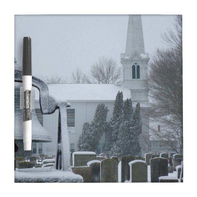 Little Compton Commons - Snow Scene Dry-Erase Board (Front)