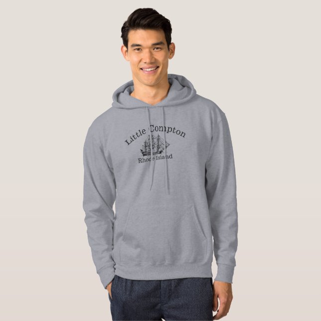 Little Compton Rhode Island tall ship sweashirt Hoodie (Front Full)