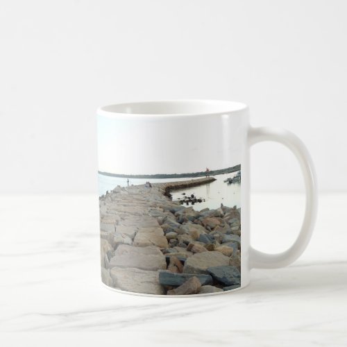 Little Compton RI _ Sakonnet Point breakwater Coffee Mug