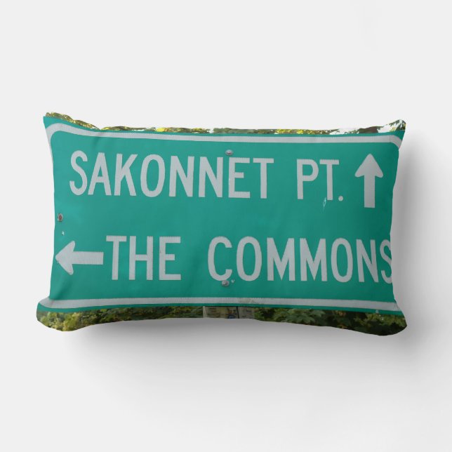 Little Compton, RI - Sakonnet Point, The Commons Lumbar Pillow (Front)