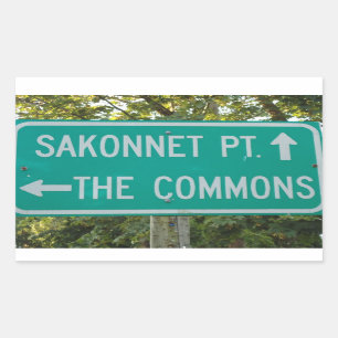 Little Compton, RI - Sakonnet Pt. and The Commons Rectangular Sticker