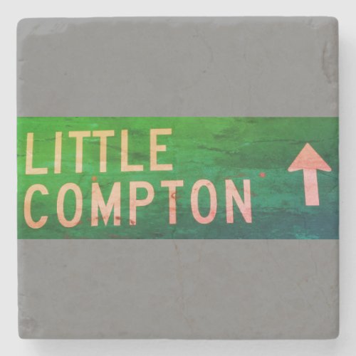 Little Compton RI Vintage Sign Stone Coaster