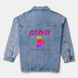 Little Compton, RI Zip Code - 02837, Rainbow Pride Denim Jacket