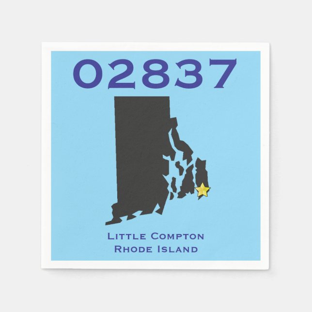 Little Compton, RI Zip Code - 02837 - Sakonnet, LC Napkins (Front)