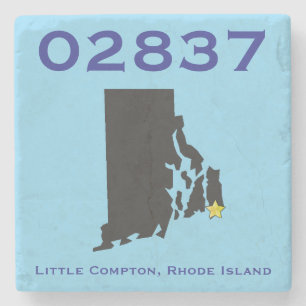 Little Compton, RI Zip Code - 02837 - Sakonnet, LC Stone Coaster