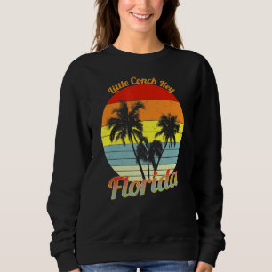 Little Conch Key Florida Retro Tropical Palm Trees Sweatshirt