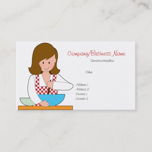 Customizable Little Cook Business Cards