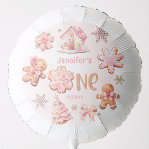 Little Cookie Christmas 1st Birthday Balloon