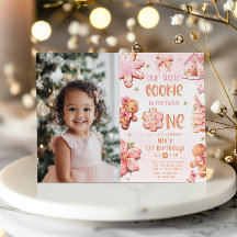 Little Cookie Christmas 1st birthday photo