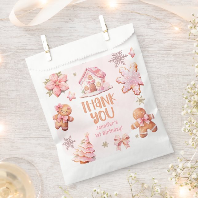 Little Cookie Christmas Birthday Thank you Favor Bag (Clipped)