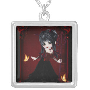 Little Cookie Devil Girl 1 Fantasy Gothic Necklace