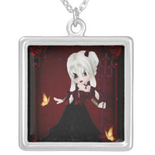 Little Cookie Devil Girl 2 Fantasy Gothic Necklace