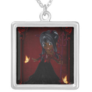 Little Cookie Devil Girl 4 Fantasy Gothic Necklace