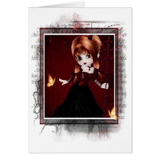 Little Cookie Devil Girl Design 3 Fantasy Card 2 (Front)